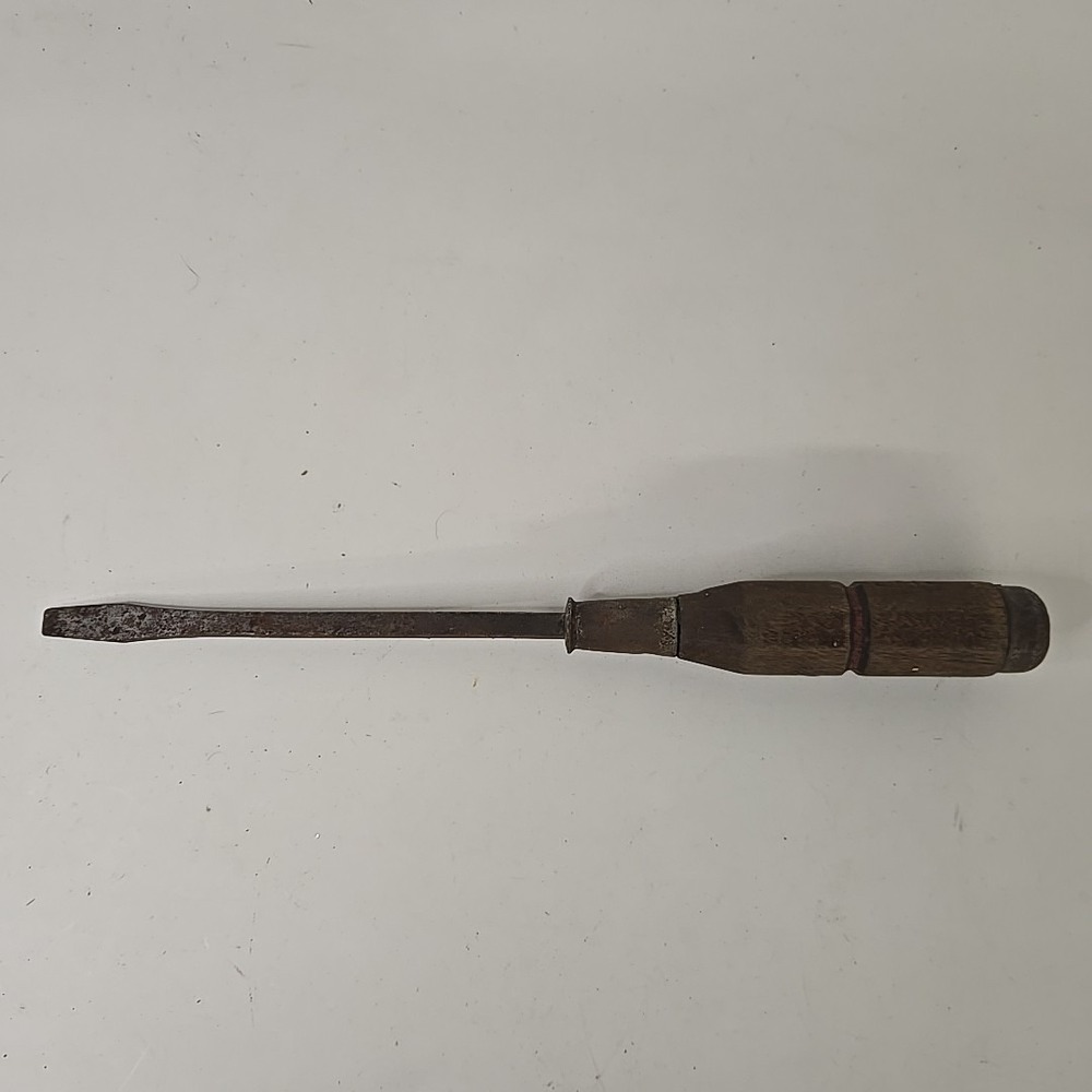 Vintage PROTO Los Angeles Wood Handle Screwdriver 9708 USA Made Antique Tool